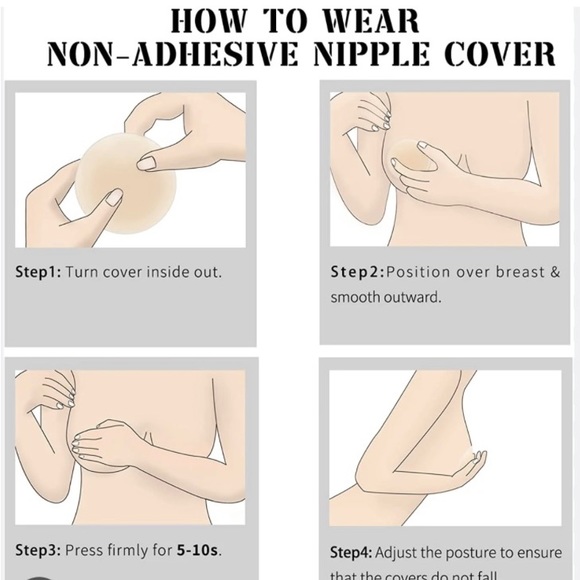 Silicone Nipple Covers-Reusable Adhesive Pasties generic brand - Picture 6 of 6